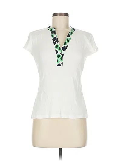 Pre-owned Inc International Concepts Short Sleeve T-shirt In White