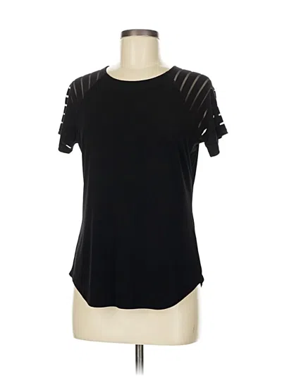 Pre-owned Inc International Concepts Short Sleeve Top Black Keyhole Neckline Tops
