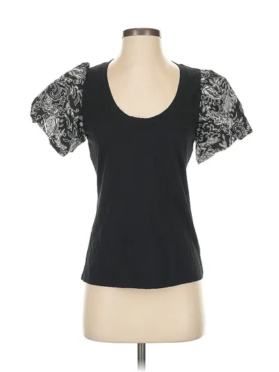 Pre-owned Inc International Concepts Short Sleeve Top Black Sweetheart Neckline Tops