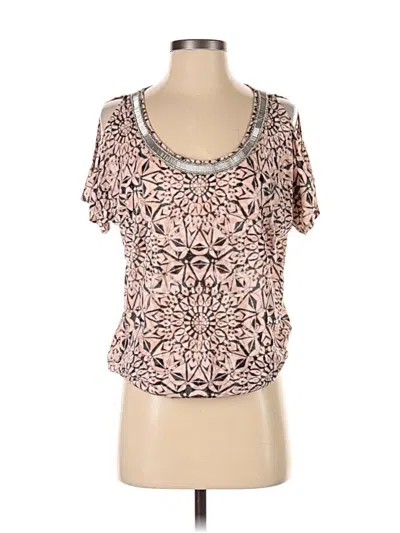 Pre-owned Inc International Concepts Short Sleeve Top Pink Scoop Neck Tops