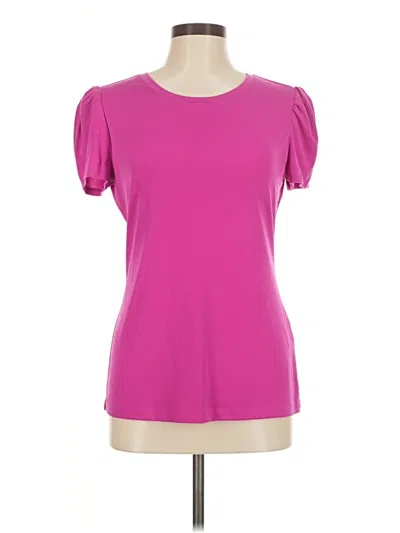 Pre-owned Inc International Concepts Short Sleeve Top Pink Sweetheart Neckline Tops