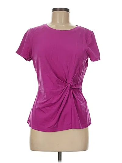Pre-owned Inc International Concepts Short Sleeve Top Purple Keyhole Neckline Tops