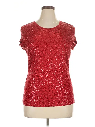 Pre-owned Inc International Concepts Short Sleeve T-shirt In Red