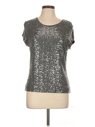 Pre-owned Inc International Concepts Short Sleeve T-shirt In Silver