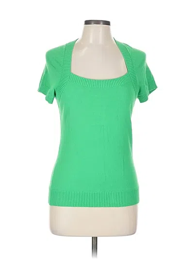 Pre-owned Inc International Concepts Short Sleeve Turtleneck In Green