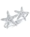 Inc International Concepts Silver-tone Crystal Starfish Cuff Bracelet, Exclusively At Macy's