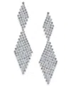 Inc International Concepts Silver-tone Cup Chain Kite Earrings, Macy's Exclusive In Silver