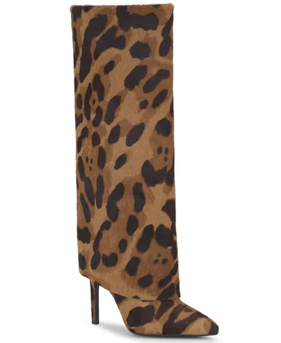 Inc International Concepts Skylar Fold Over Cuffed Knee-high Boots, Created For Macy's In Multi