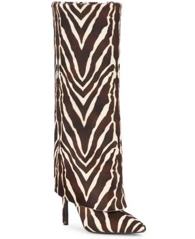 Inc International Concepts Skylar Fold Over Cuffed Knee-high Boots, Created For Macy's In Multi
