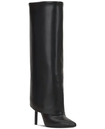 INC INTERNATIONAL CONCEPTS SKYLAR WIDE-CALF FOLD OVER CUFFED KNEE HIGH BOOTS, CREATED FOR MACY'S