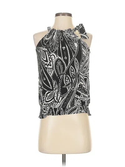 Pre-owned Inc International Concepts Sleeveless Blouse In Black