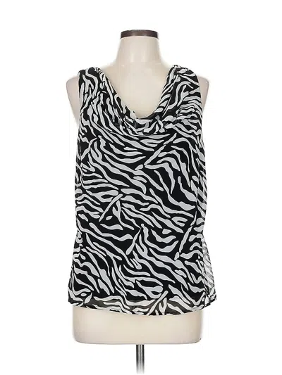 Pre-owned Inc International Concepts Sleeveless Blouse In Black