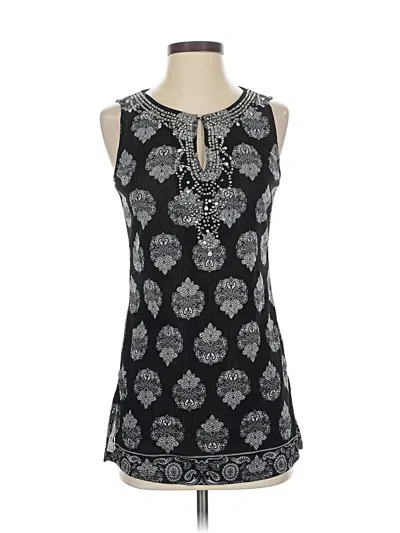 Pre-owned Inc International Concepts Sleeveless Blouse In Black