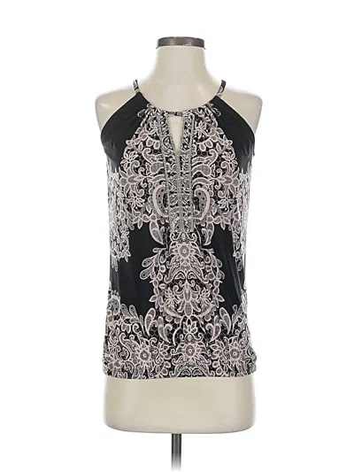 Pre-owned Inc International Concepts Sleeveless Blouse In Black
