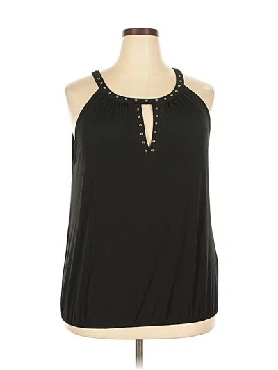 Pre-owned Inc International Concepts Sleeveless Blouse In Black