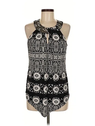 Pre-owned Inc International Concepts Sleeveless Blouse In Black