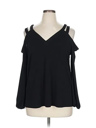 Pre-owned Inc International Concepts Sleeveless Blouse In Black