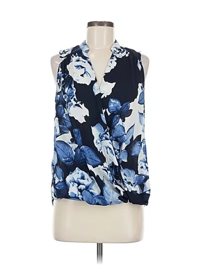Pre-owned Inc International Concepts Sleeveless Blouse In Blue