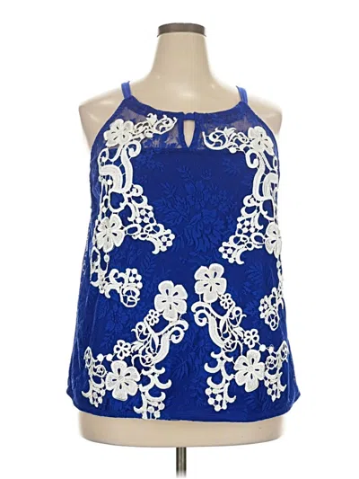 Inc International Concepts Sleeveless Blouse In Blue