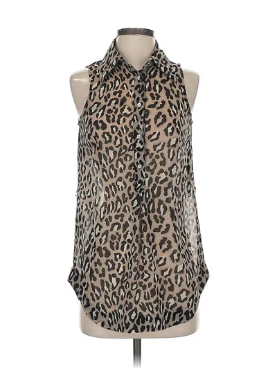 Pre-owned Inc International Concepts Sleeveless Blouse In Brown