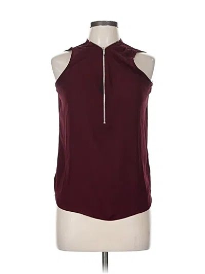 Pre-owned Inc International Concepts Sleeveless Blouse In Burgundy