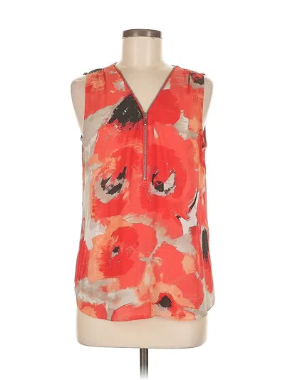 Pre-owned Inc International Concepts Sleeveless Blouse In Orange