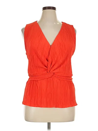 Inc International Concepts Sleeveless Blouse In Orange