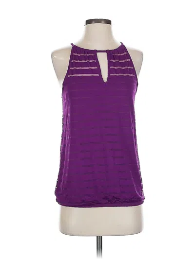 Pre-owned Inc International Concepts Sleeveless Blouse In Purple