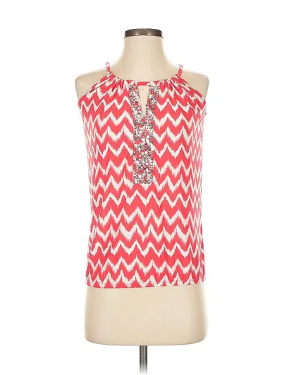 Pre-owned Inc International Concepts Sleeveless Blouse In Red