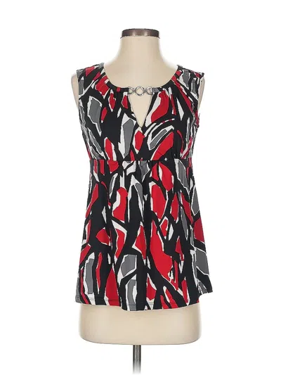 Pre-owned Inc International Concepts Sleeveless Blouse In Red