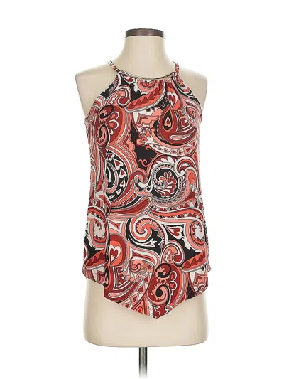 Pre-owned Inc International Concepts Sleeveless Blouse In Red