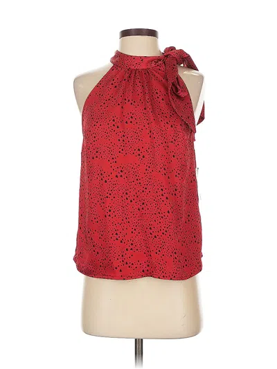 Pre-owned Inc International Concepts Sleeveless Blouse In Red