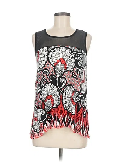 Pre-owned Inc International Concepts Sleeveless Blouse In Red