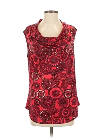 Pre-owned Inc International Concepts Sleeveless Blouse In Red