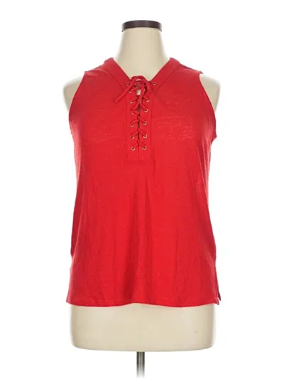 Pre-owned Inc International Concepts Sleeveless Blouse In Red