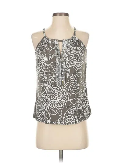 Pre-owned Inc International Concepts Sleeveless Blouse In Silver