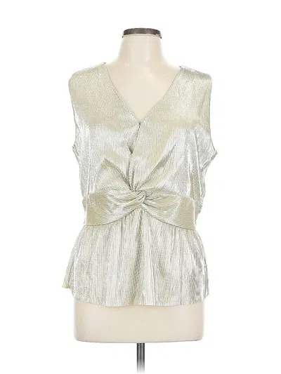 Pre-owned Inc International Concepts Sleeveless Blouse In Silver