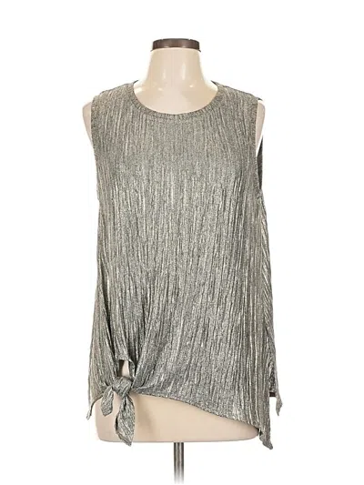 Pre-owned Inc International Concepts Sleeveless Blouse In Silver