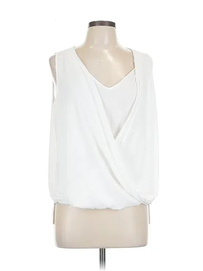 Pre-owned Inc International Concepts Sleeveless Blouse In White