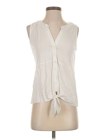 Pre-owned Inc International Concepts Sleeveless Blouse In White