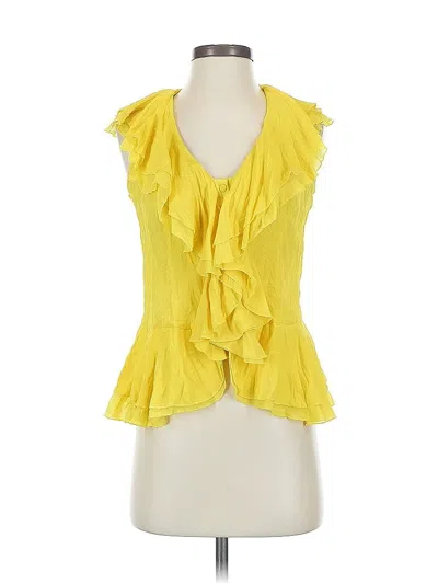 Pre-owned Inc International Concepts Sleeveless Blouse In Yellow