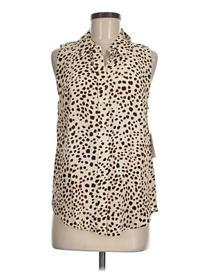 Inc International Concepts Sleeveless Button Down Shirt In Animal Print