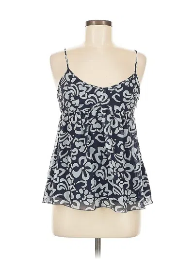 Pre-owned Inc International Concepts Sleeveless Silk Top Blue Halter Neckline Tops