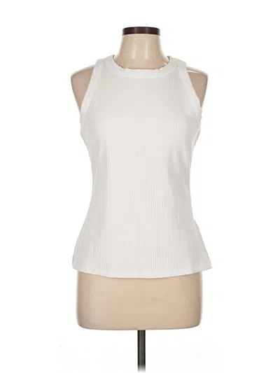Pre-owned Inc International Concepts Sleeveless T-shirt In White