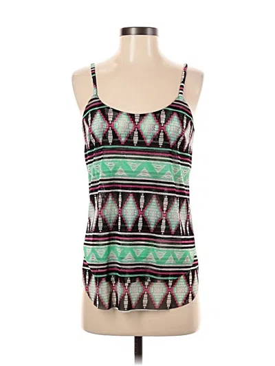 Pre-owned Inc International Concepts Sleeveless Top Green Halter Neckline Tops