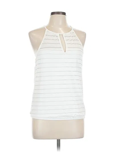 Pre-owned Inc International Concepts Sleeveless Top White Halter Neckline Tops