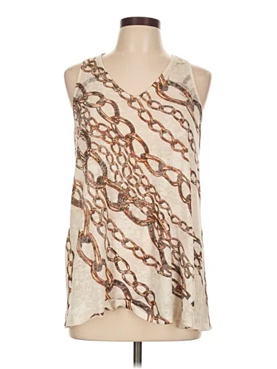 Pre-owned Inc International Concepts Sleeveless T-shirt In Tan