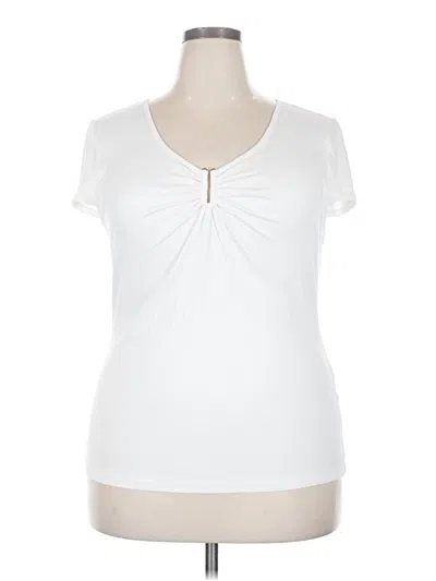Pre-owned Inc International Concepts Sleeveless T-shirt In White