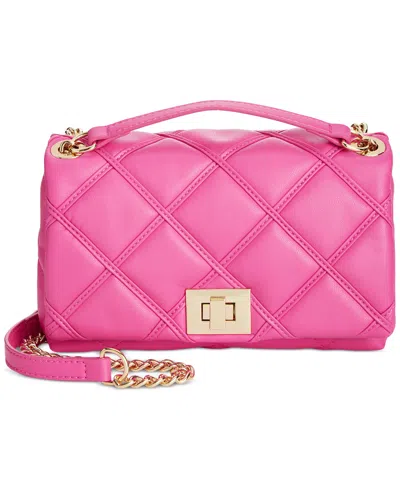 Inc International Concepts Small Ajae Diamond Quilted Shoulder Bag, Created For Macy's In Pink Glam