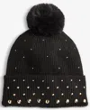 Inc International Concepts Solid Studded Beanie, Macy's Exclusive In Black
